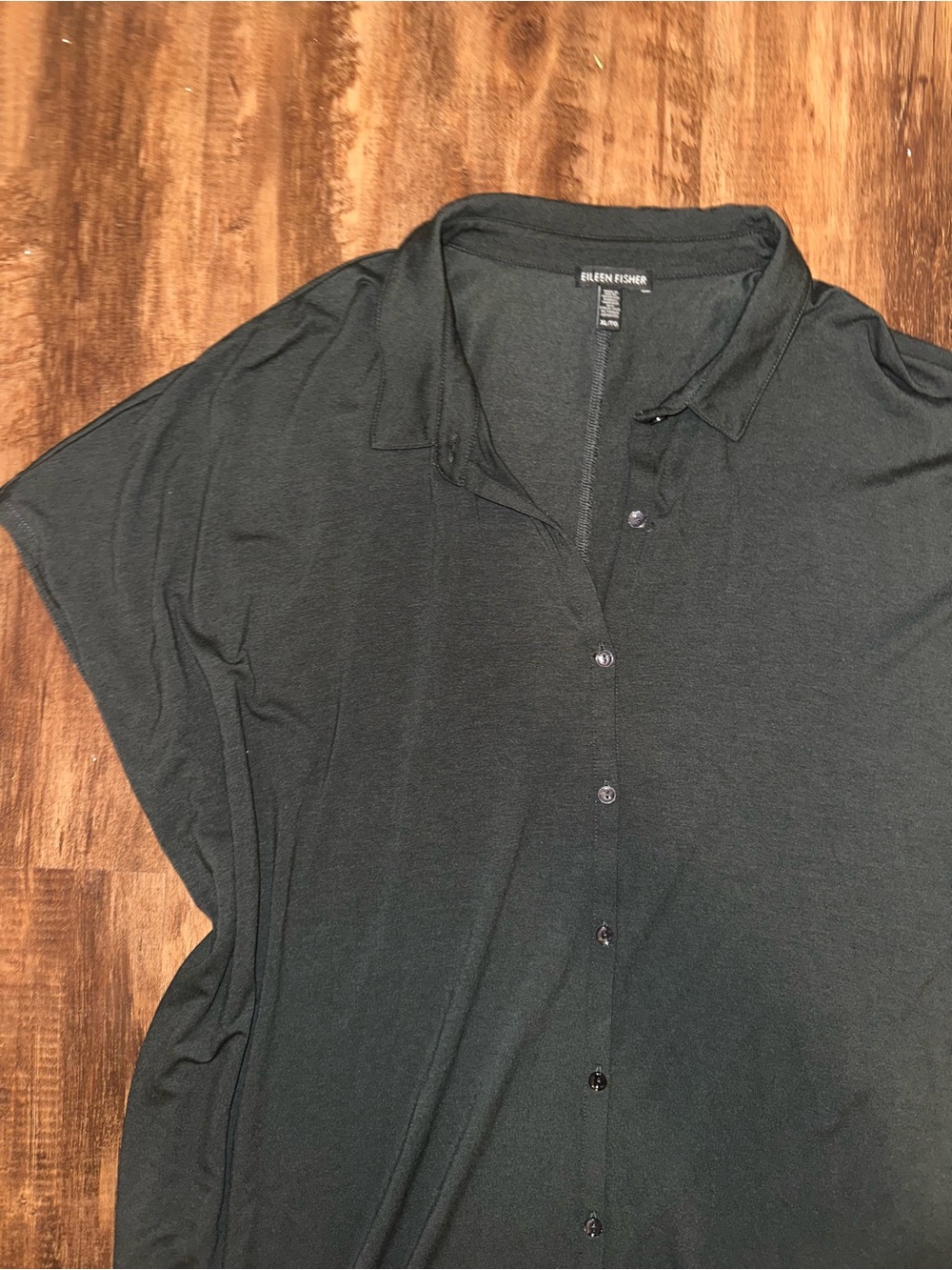 Eileen Fisher black Button-Front dress tunic